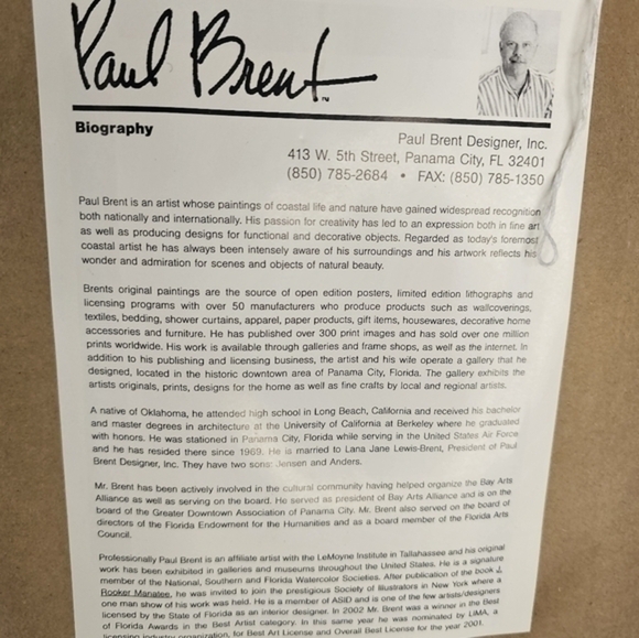 Pair of Original watercolors of red coral framed and signed by artist Peter Bren - Picture 8 of 9